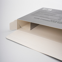 Boîte en carton pliable personnalisée pour soins de la peau avec rabat droit et gaufrage