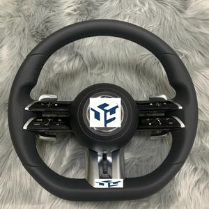 Volant en cuir <span class=keywords><strong>Mercedes</strong></span> <span class=keywords><strong>AMG</strong></span> cousu à la main pour <span class=keywords><strong>Mercedes</strong></span> <span class=keywords><strong>AMG</strong></span> GT <span class=keywords><strong>CL</strong></span> CLS CLA A E S C36 G63 C43 ML SL W204 W213 W211 W205 - Product Image 6