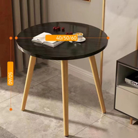 Table basse en bois de petite taille, vente chaude, table à thé de luxe légère, table à thé de l'après-midi, table basse de balcon