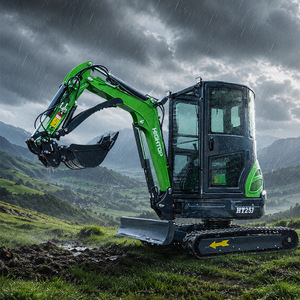 Excavatrice sur chenilles HIGHTOP HT25J, mini-excavatrice compacte de 2,5 tonnes pour la pose de canalisations souterraines et le creusement en ferme intérieure - Product Image 2