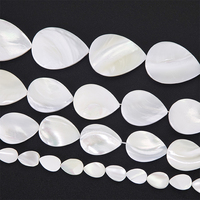 Perles en forme de goutte d'eau en nacre naturelle blanche, 6x9mm, 13x18mm, 15x20mm, 18x25mm, pour la fabrication de bijoux, bracelets et boucles d'oreilles