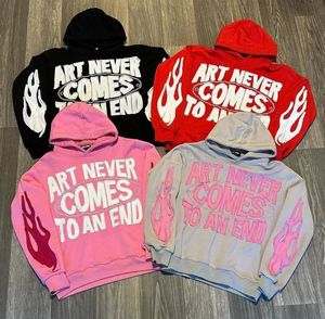 Sweat-shirts pour hommes, style streetwear, personnalisés, effet délavé, avec appliques brodées et patchs. - Product Image 1