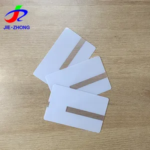 Hochwertige benutzer definierte PVC-Kunststoff transparente weiße ID-Karte mit klarem Streifen