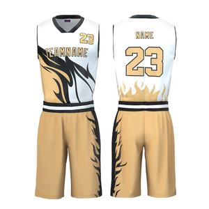 Ensembles d'uniformes de basket-ball à manches longues imprimés par transfert de chaleur Pro pour hommes 100% polyester anti-bactérien évacuant l'humidité - Product Image 1