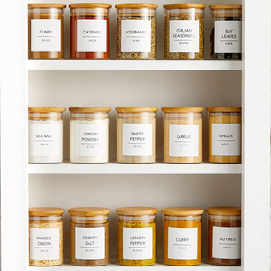 Nhãn Dán Sắp Xếp Lọ Gia Vị Màu Trắng 179 Tùy Chỉnh Nhãn Dán Để Đựng Thức Ăn Nhà Bếp Gia Vị Tối Giản Cho Thùng Đựng Thực Phẩm - Product Image 4