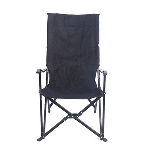 Chaise pliante d'extérieur avec accoudoirs, chaise de camping portable en alliage d'aluminium pour la pêche et le jardin, noir kaki 59x59x95cm - Product Image 5