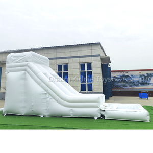 Tất cả các màu trắng lâu đài Inflatable trượt nước với leo trượt lâu đài bouncy vật liệu PVC - Product Image 6