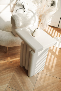 Hiện đại tối giản <span class=keywords><strong>sofa</strong></span> góc bên bảng Nhật Bản wabi-sabi phong cách nhỏ bên bảng với đá kết cấu lớp phủ khoáng sản - Product Image 2