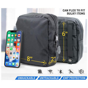 नायलॉन कस्टम सामरिक ग्रेड कार कुंजी बैग आरएफ सिग्नल अवरुद्ध लाइनर मोंडल वेबबिंग सिस्टम उपयोगिता फरडे पाउच - Product Image 1