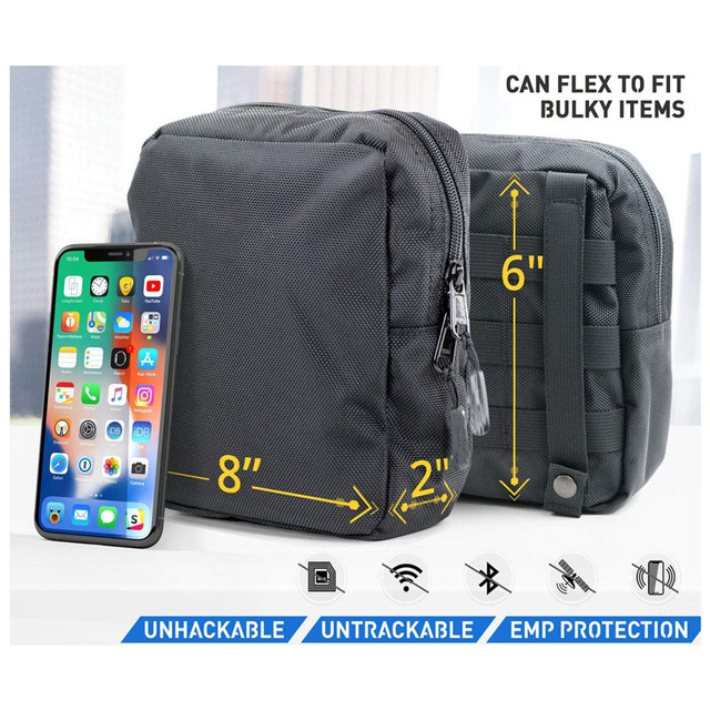 Nylon Custom Tactical Grade Car Key Bag RF Signal Blocking Liner MOLLE Webbing Systems Molle Faraday Pouch