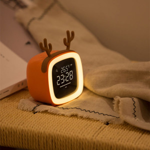 Hài hước đa chức năng đồng hồ báo thức điều khiển cảm ứng và snoozing đồng hồ ánh sáng ban đêm cho trẻ em - Product Image 1