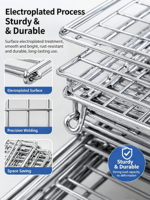 Cage promotionnelle pliable en grillage métallique électroplaqué, présentoir de supermarché avec design pliable