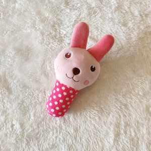 New Cartoon Animal Shaped Squeaky Dog Chew Toys Durable <b>Plush</b> Bite-Resistant Molar Toy Rose Red Stick Rabbit for Pets - Product Image 5