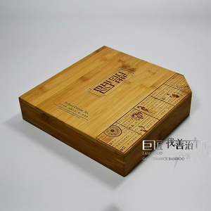 Bamboo Tea Gift Box Rectangle Custom Made Carved Wood Packaging For Gift - Product Image 2