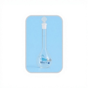 Frasco Volumétrico de Vidrio Borosilicato de Cuello Largo BIOLAB de 25 ml con Tapón - Product Image 1