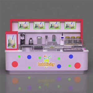 Colorful Bubble Tea Bar Counter Mall Milk Tea Shop <strong>Kiosk</strong> <strong>Juice</strong> Cabinet <strong>for</strong> Sale - Product Image 4
