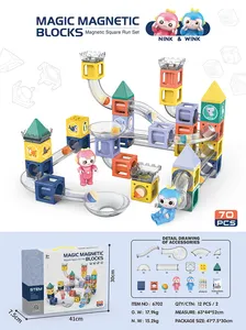 2024 Hot Selling Product Montessori Magnet Toys Track 1 To 3-Year-Old Boys Girls Creative Diy Magnetic Cube Building Block