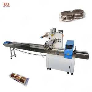 Horizontal Snacks Sachet Packing Candy Biscuit Egg Roll Flow Wrapper Machine