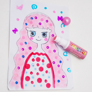 Marcadores de Puntos Brillantes No Tóxicos Personalizables de 8 Colores, 60 ml, Punta de Esponja de 18 mm, para Pintar y Dibujar con Purpurina - Product Image 5