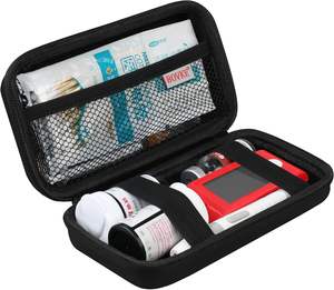 กล่องอุปกรณ์สำหรับผู้ป่วยเบาหวาน สำหรับเครื่องวัดระดับน้ำตาลในเลือด แผ่นทดสอบ ยา เข็มเจาะเลือด และอุปกรณ์อื่นๆ สำหรับผู้ป่วยเบาหวาน - Product Image 1