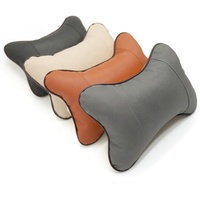 Oreiller de cou de voiture, coussin repose-tête, coussin d'oreiller os adultes mémoire solide tricoté voyage avion coton