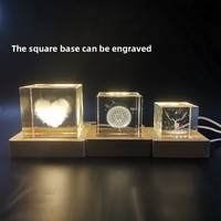 Ornements en cristal artificiel gravés en gros, nuages, système solaire, astronautes, en forme de cube, cadeaux de luxe, emballage en boîte cadeau