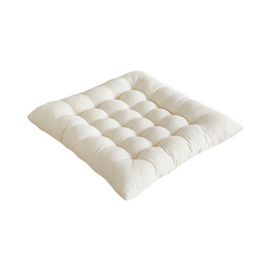 Coussin de siège carré multi-aiguilles en coton uni, style minimaliste toutes saisons, avec rembourrage épais en coton PP - Product Image 6