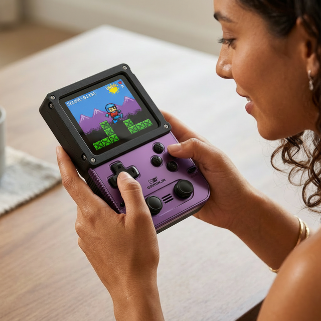 GAMINJA 640*480 Resolution 3.5 Inch Retro Handheld Game Console 3000mAh Rechargeable Battery Linux System Portable Game Console