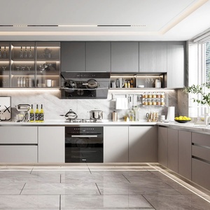 2025 Design High Quality Custom-made Modern Wood <b>Kitchen</b> <b>Cabinet</b> with Custom-Made Door and <b>Pantry</b> Storage - Product Image 1