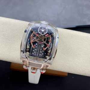 Reloj Jacob & Co. Bugatti Chiron Tourbillon Reloj Deportivo de Lujo Cristal de Zafiro Correa de Caucho Azul Movimiento Citizen Agujas - Product Image 4