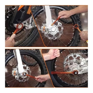 ชุดเครื่องมือซ่อมยางรถจักรยานยนต์ขนาด 32 มม. 27 มม. 22 มม. 10 มม. 12 มม. ทำจากอลูมิเนียมอัลลอยด์แบบนุ่ม ใช้ได้กับรถจักรยานยนต์ทั่วไป ประแจขันน็อตล้อแบบหกเหลี่ยม - Product Image 5