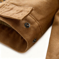 Veste rétro matelassée unisexe en coton 100% de style américain, fermeture éclair haute, pour le printemps, l'automne, la chasse, usage décontracté, pour homme
