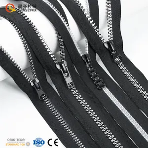 2024 Factory Price Wholesale Good Quality Close End Auto Lock Zipper Heavy Duty 5# Plastic Resin Zipper For Clothing