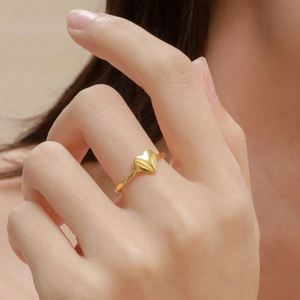 Dylam No Moq Fashion Design S925 Silver 18K Gold Plated Mama Collection Presents Mothers Day Gift <b>Resizable</b> Heart <b>Rings</b> - Product Image 6