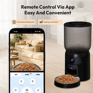 Elecpet 3 em 1 alimentador esperto do animal de estimação com laser que segue a câmera automática do distribuidor 1080P 2 do alimento do gato do controle AI Powered 6L - Product Image 3