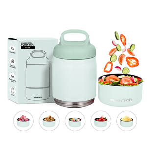 2025 Neu 2 in 1 Isolierte doppelwandige 304 Edelstahl Lunchbox 18 OZ Food Jar für Kinder Schulleben - Product Image 1