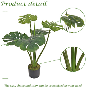 Mini <span class=keywords><strong>Monstera</strong></span> Deliciosa artificielle Bossion pour présentation sur comptoir, <span class=keywords><strong>plante</strong></span> artificielle <span class=keywords><strong>Monstera</strong></span> <span class=keywords><strong>Variegata</strong></span> presque naturelle - Product Image 2