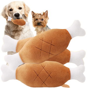 Kinghon New Arrivals Pet Squeak Toys <b>Plush</b> Drumstick Carrot Cute Pet Toys for Dogs and <b>Cats</b> - Product Image 1