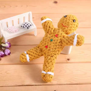 Juego de juguetes de cuerda para perros de Navidad, regalo que incluye un nudo, un muñeco de nieve y un copo de nieve, juguetes para masticar perros, movimiento interactivo, juguetes para mascotas - Product Image 5