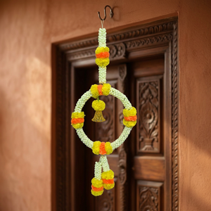 <b>Artificial</b> <b>Flower</b> Factory Traditional Handmade Mixed <b>Flower</b> Ring Bell Hanging - Product Image 2
