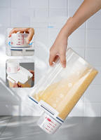Organisateur de cuisine de haute qualité, distributeur, récipient de stockage alimentaire transparent en PP, 2 lb/2,5 L, boîte de stockage pour aliments pour animaux de compagnie, boîte de stockage hermétique