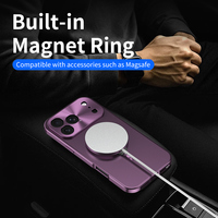 Coque de téléphone antichoc à protection intégrale 360° avec chargement magnétique sans fil pour iPhone 17 18, film en verre trempé anti-espion et cadre d'objectif en alliage