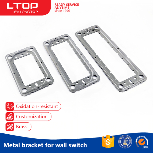 Customized Wholesale Floating Hidden Bracket Concealed t Metal Solid Stamping Bracket Parts Stamping Frame for Switch and Socket