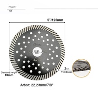 Disque de coupe diamanté multi-trous étroit pour meulage et découpe à sec ou humide, lame de scie circulaire pour marbre, porcelaine, carrelage, granit