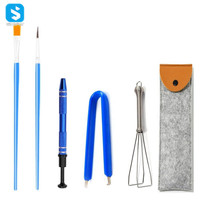 5 en 1 clavier mécanique pince à épiler brosse lubrifiante interrupteur extracteur Keycap extracteur tige sélecteur support IC griffe outils ensemble Keycap extracteur