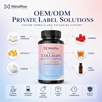 Capsules de collagène multi-sources pour adultes, marque privée OEM, 14 en 1, biotine, kératine, acide hyaluronique, complément beauté, 90 unités, multi-nutriments