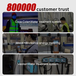 RS485 kẹp cầm tay trên đồng hồ đo lưu lượng siêu âm gắn trên tường <span class=keywords><strong>RS232</strong></span> 4-20mA treo tường siêu âm nước lưu lượng kế với 1% hiển thị - Product Image 5