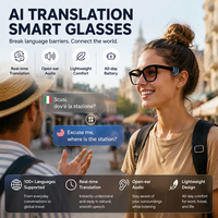 Lunettes Intelligentes GM80 : Traduction IA, Appels Sans Fil, Lecture Musicale, Assistant Vocal, Longue Autonomie de Batterie, Protection UV400, IPX-4