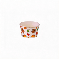 Bol à crème glacée en papier jetable Idecor à paroi simple, revêtement PE, recyclable, impression de logo personnalisé, gobelet en papier 3-12oz, aliments surgelés