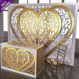 Sinoperfect Party Supplies Wedding Heart <b>Backdrop</b> <b>Stand</b> Acrylic <b>Backdrop</b> Used Wedding Stage Decoration - Product Image 1